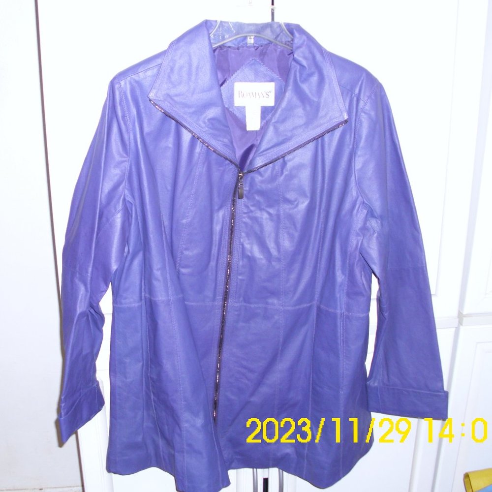Zip front Leather Jacket